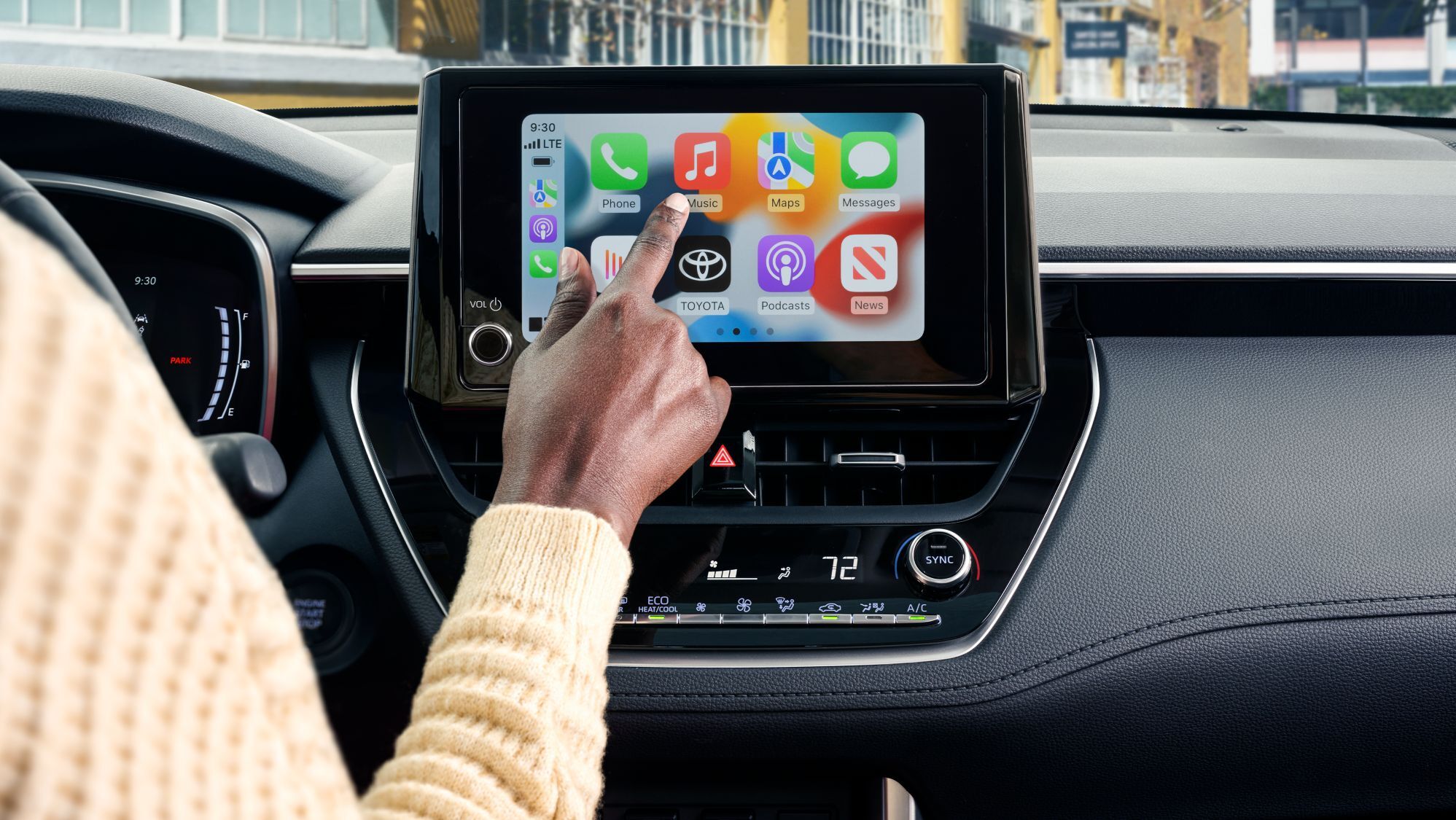 Interior of the 2023 Toyota Corolla Cross