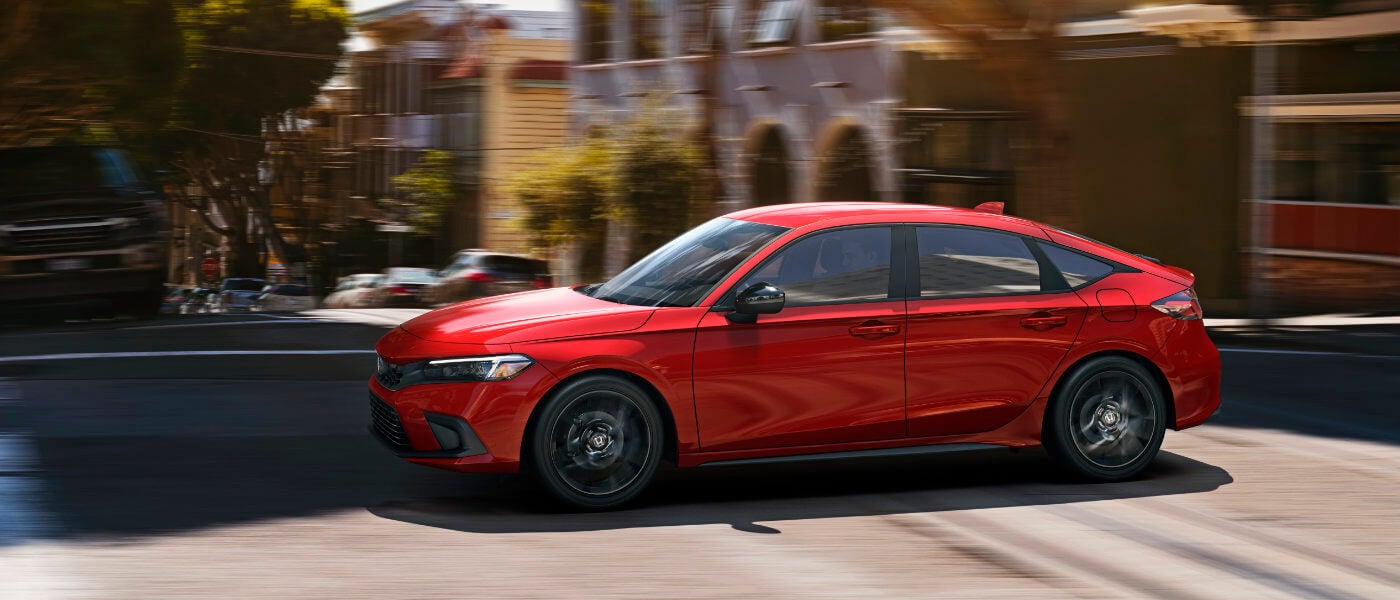 2022 Honda Civic Hatchback driving in town