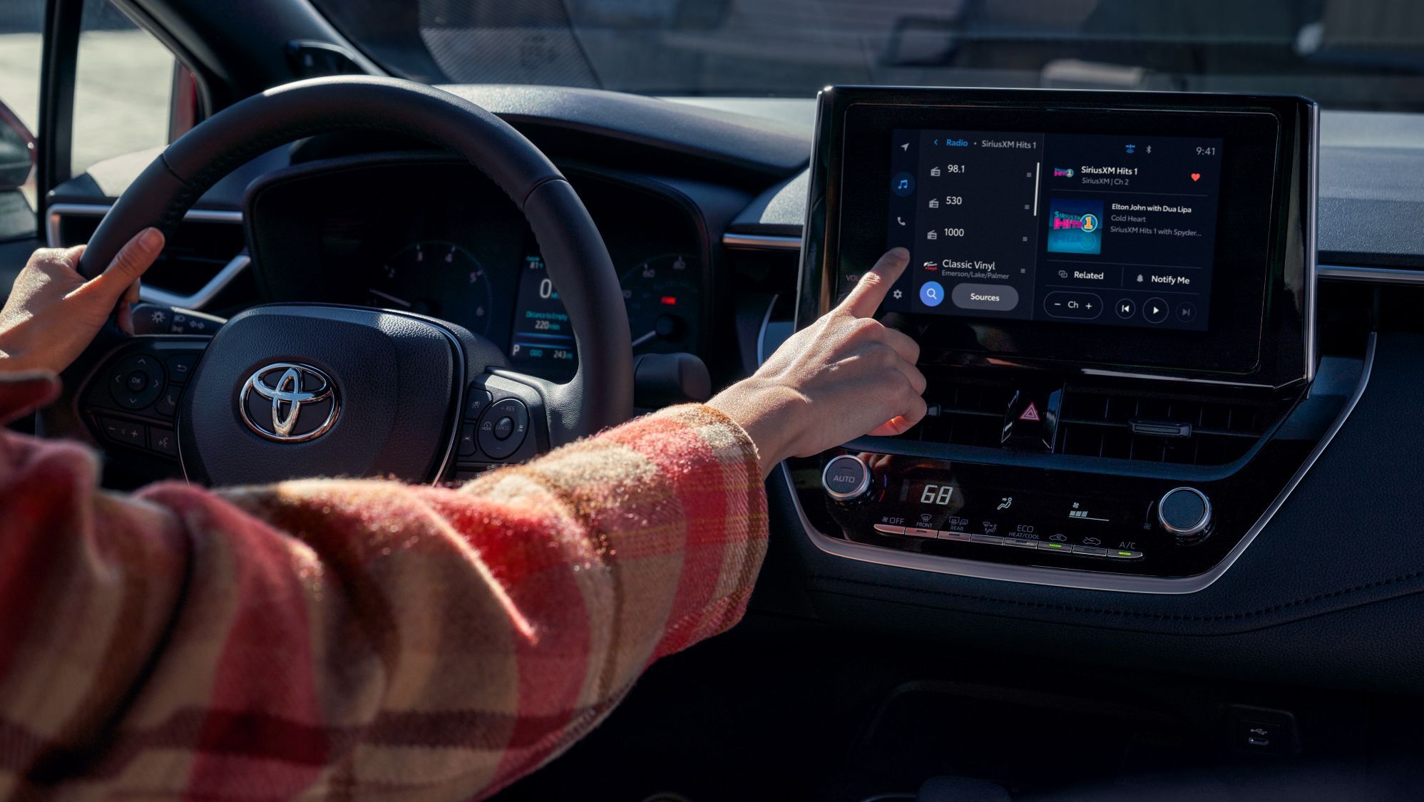 Interior of the 2023 Toyota Corolla