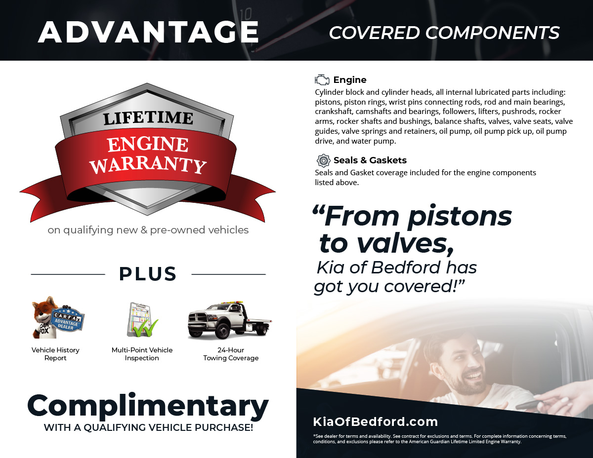 Lifetime Engine Warranty Kia of Bedford