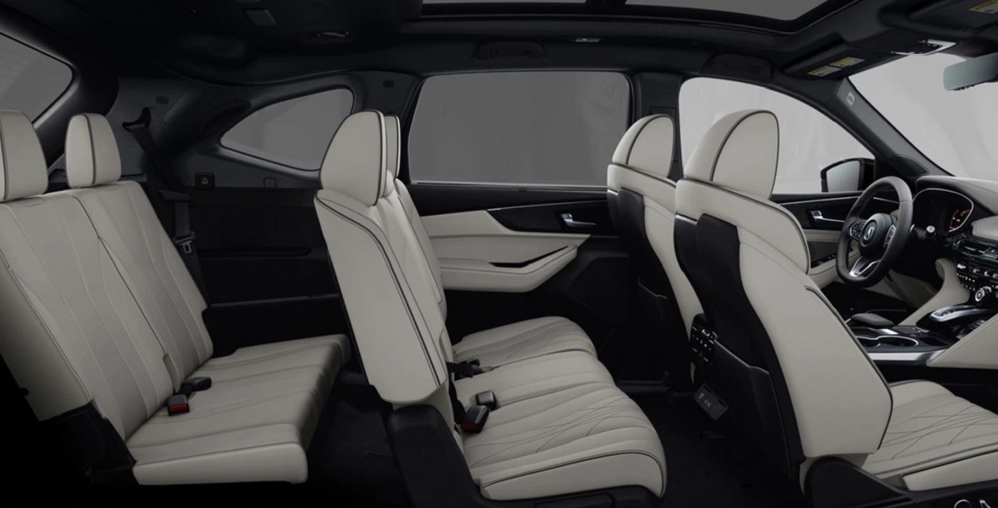 El interior de tres filas de asientos admite diferentes configuraciones.