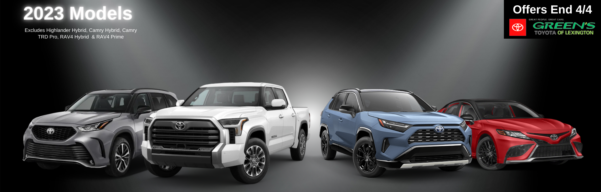 Green's Toyota of Lexington Specials! Green's Toyota of Lexington