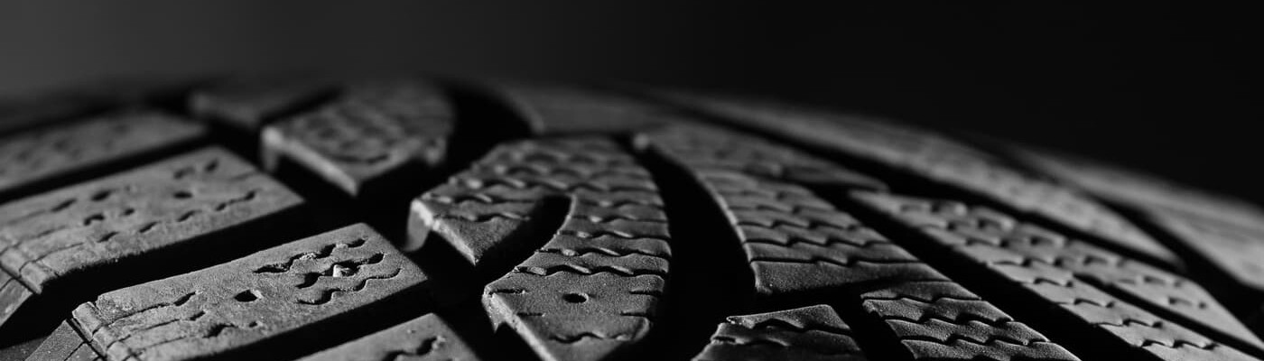close up of tire tread