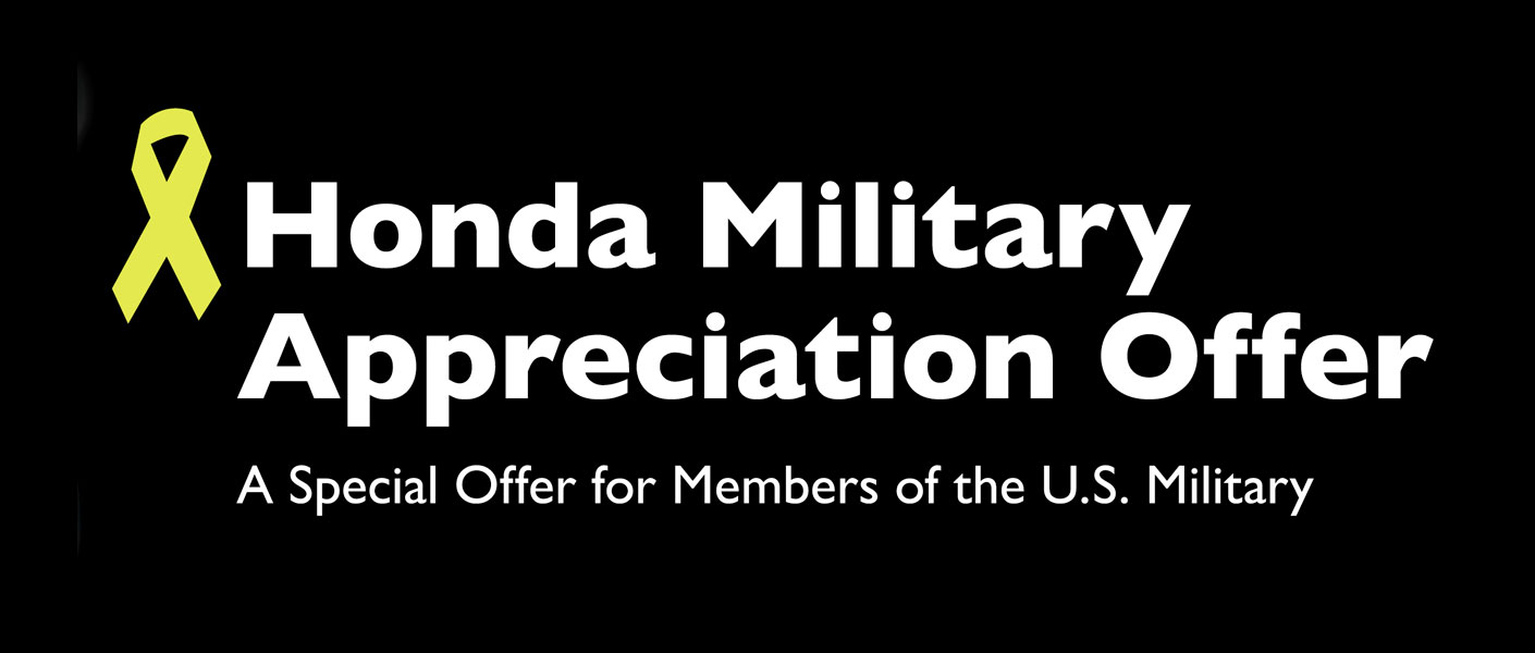 honda military offer banner