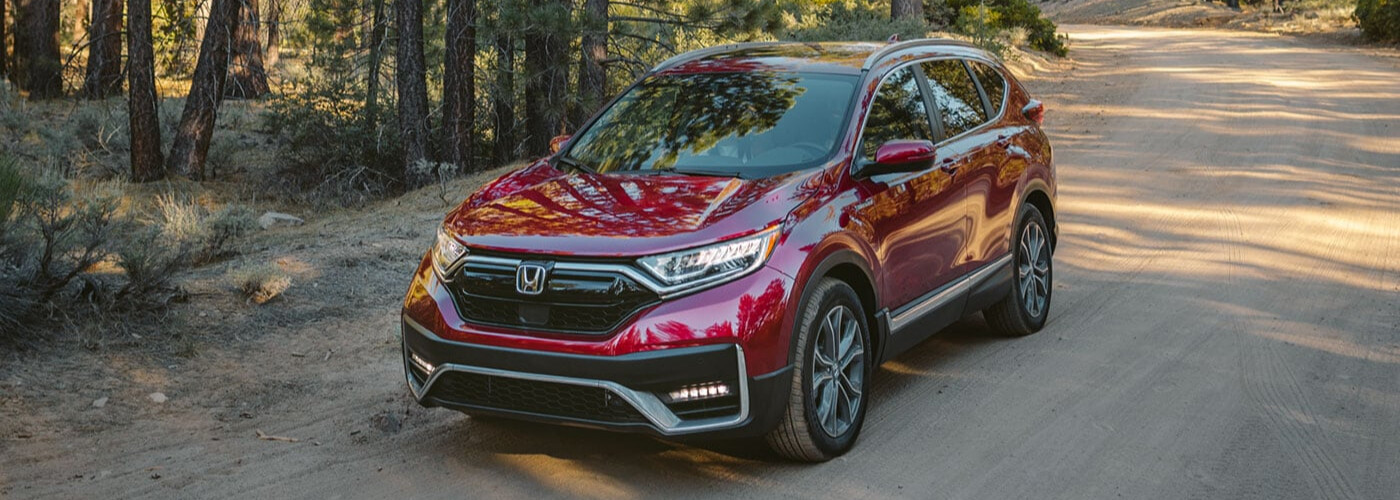 2020 Honda CR-V Hybrid Touring Parked in Woods