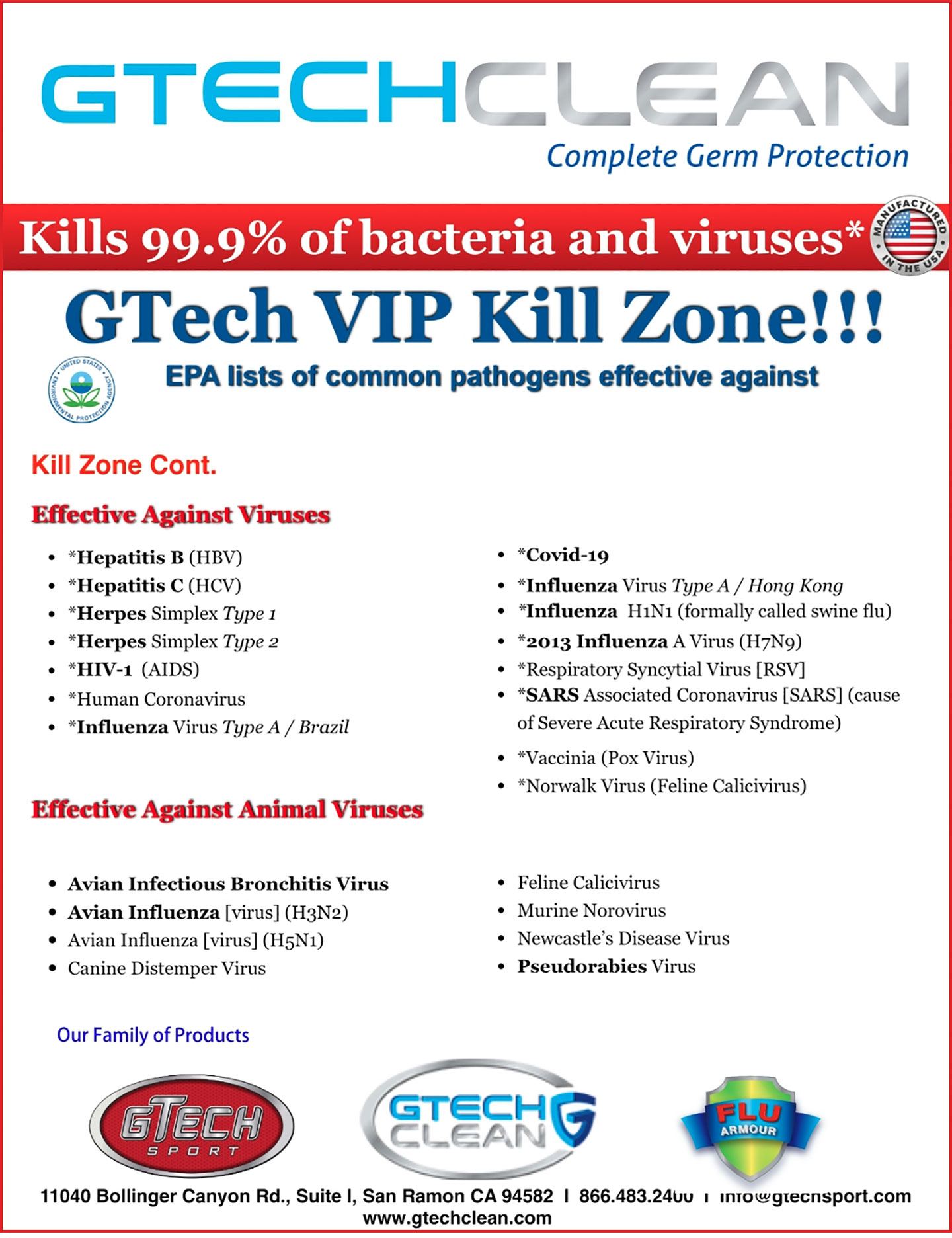 GTECH CLEAN Complete Germ Protection
