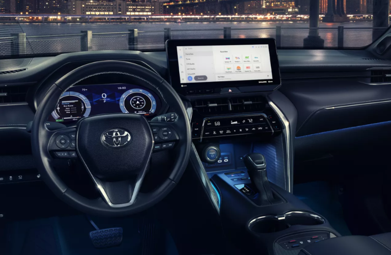 2023 Toyota Venza steering wheel and infotainment screen 