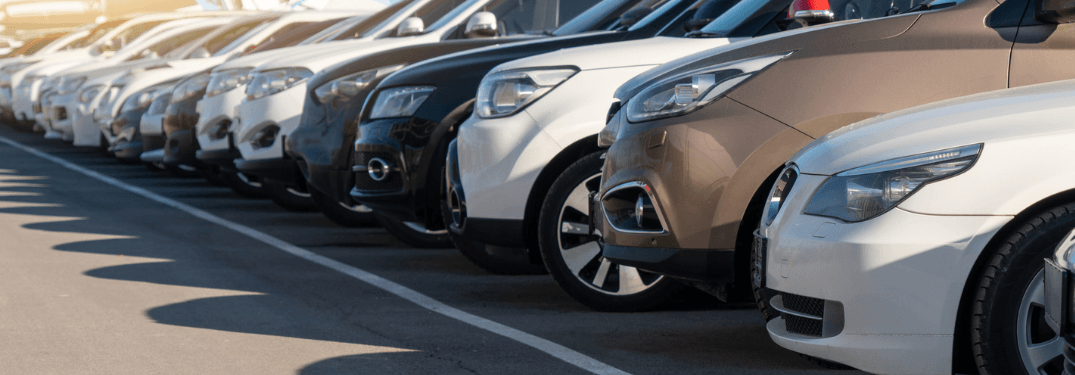 Cars in a parking lot