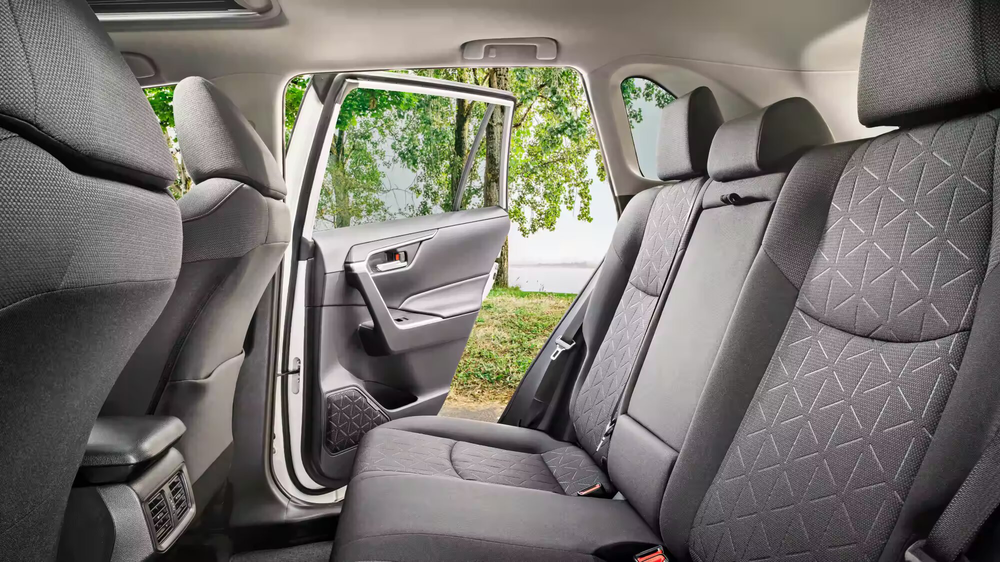 Back Seats of the 2023 Toyota RAV4 Hybrid