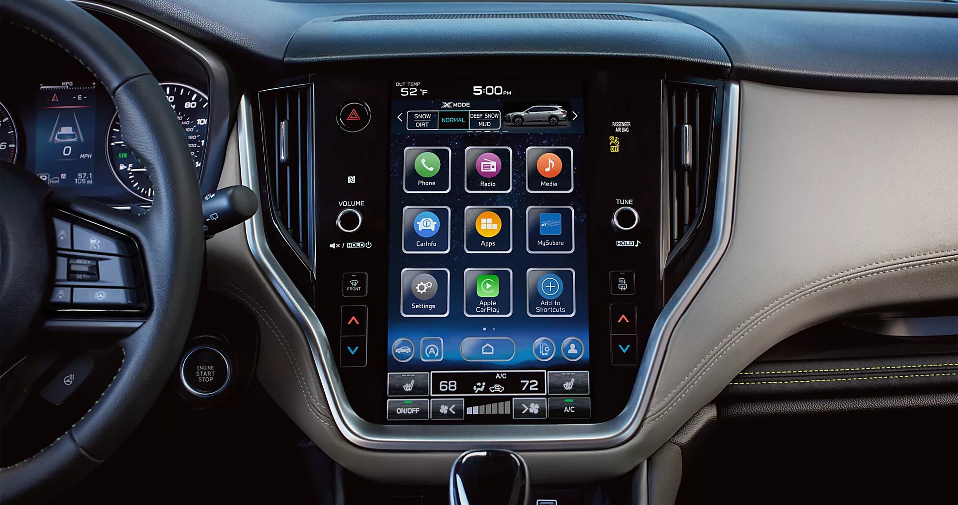Infotainment Screen of the 2024 Subaru Outback