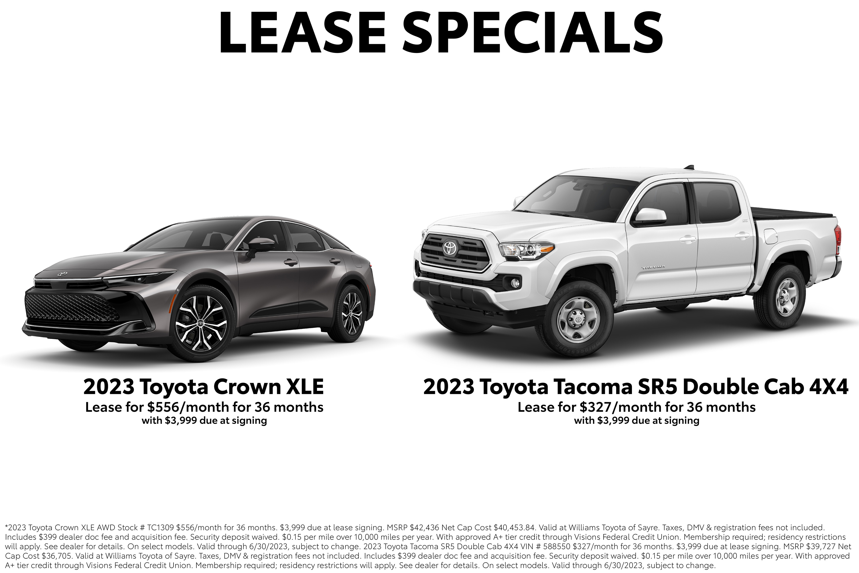 Monthly Lease Specials