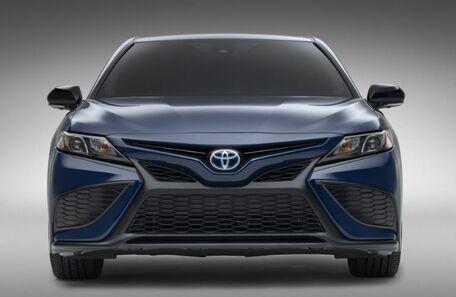 View of the front grille of the 2023 Toyota Camry