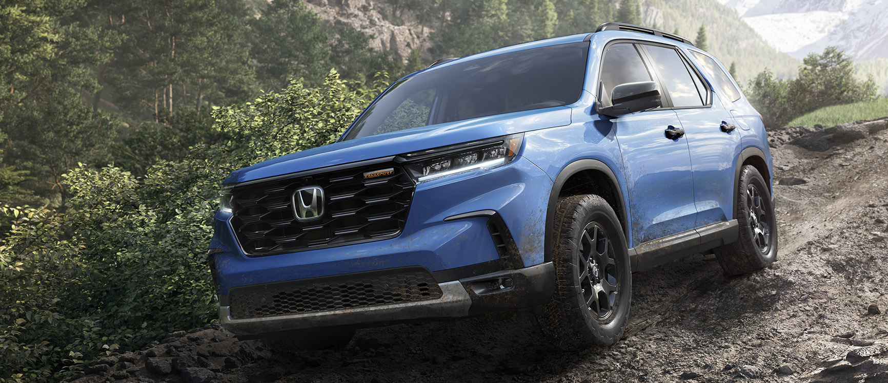 2024 Honda Pilot Blue Exterior Front View