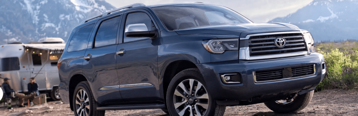 2022 Toyota Sequoia parked near mountains