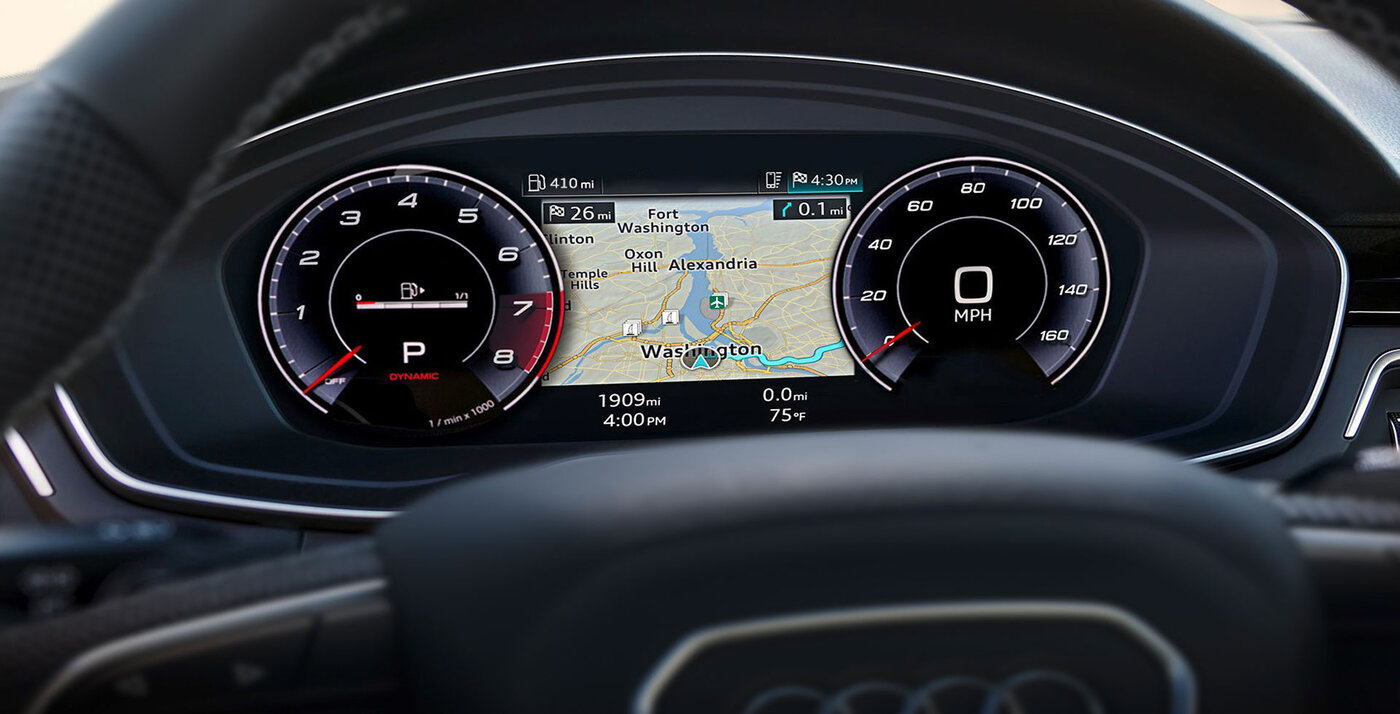 Digital Gauge Cluster in the 2023 Audi A4