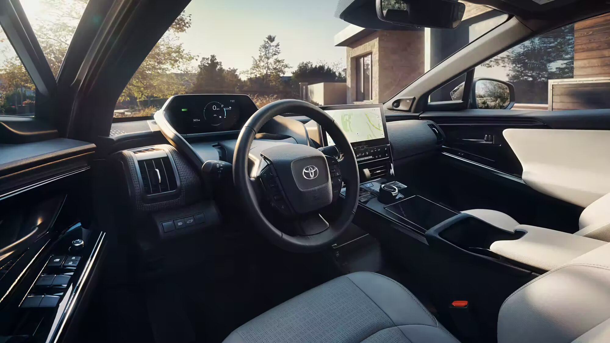 Front Interior View of the 2023 Toyota bZ4X