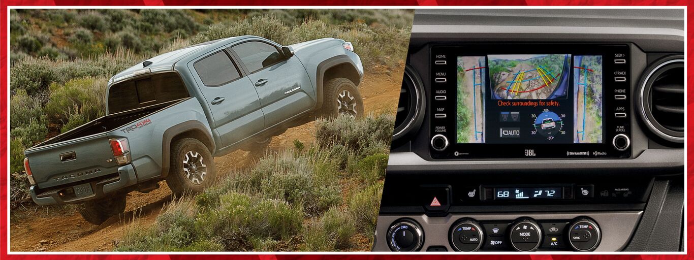 trails inside a Toyota Tacoma