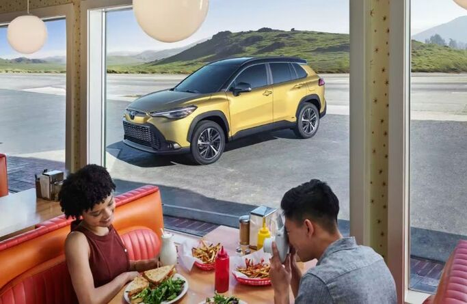 2023 Toyota Corolla Cross parked on the road