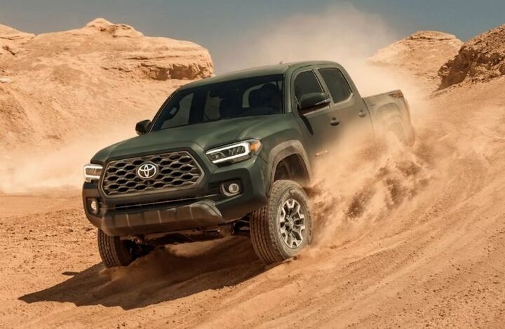 2022 Toyota Tacoma in a sandy terrain