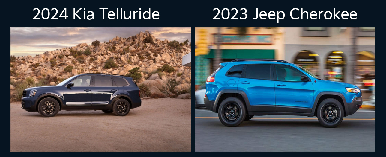2024 Kia Telluride vs. 2023 Jeep Cherokee