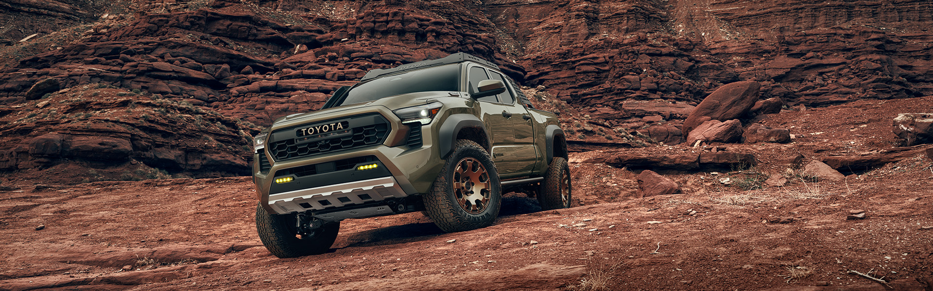2024 Toyota Tacoma vs. 2024 Ford Ranger at Tri County Toyota | Bronze Edition 2024 Tacoma Off Roading on Rocky Terrain