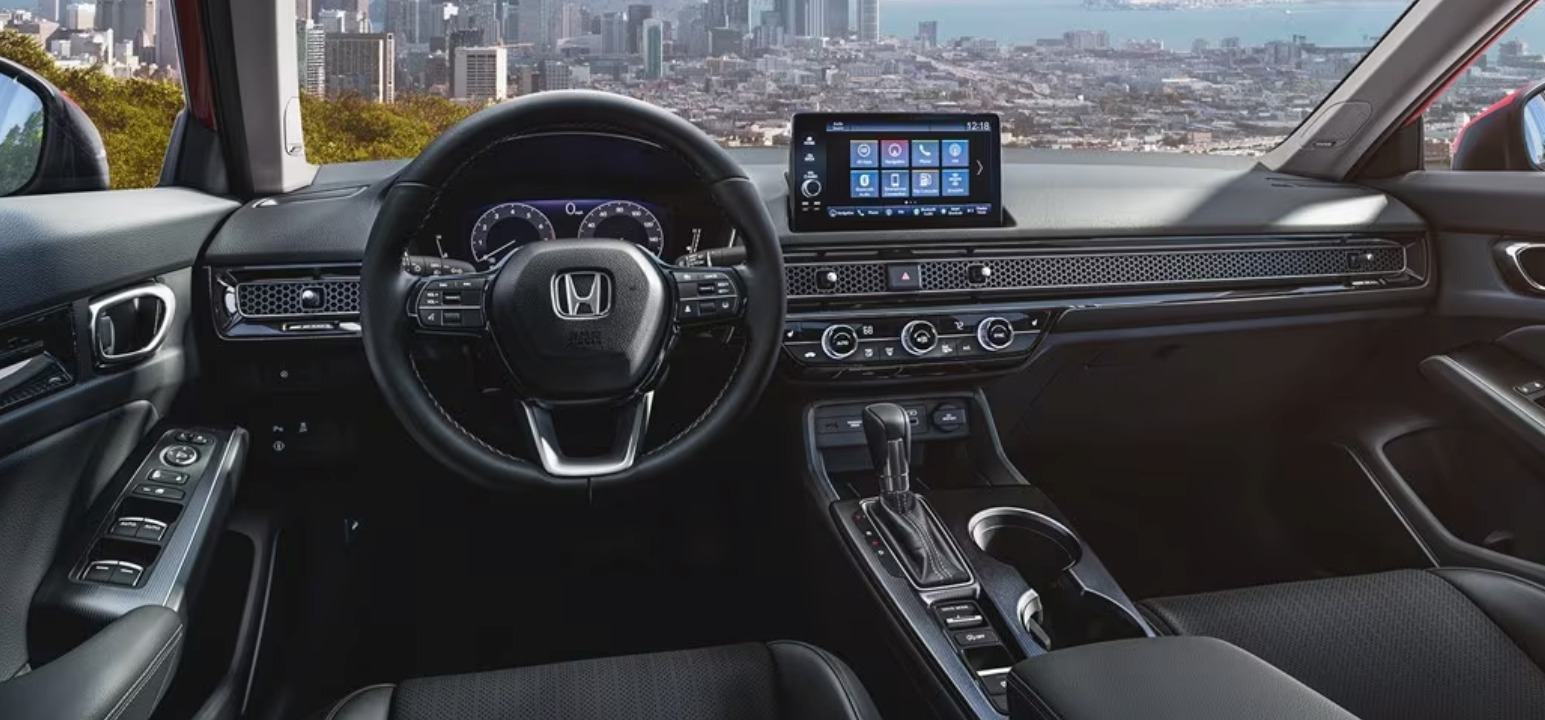 Front Interior View of the 2023 Honda Civic Sedan