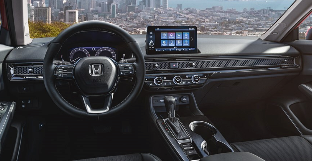 Front Interior View of the 2023 Honda Civic