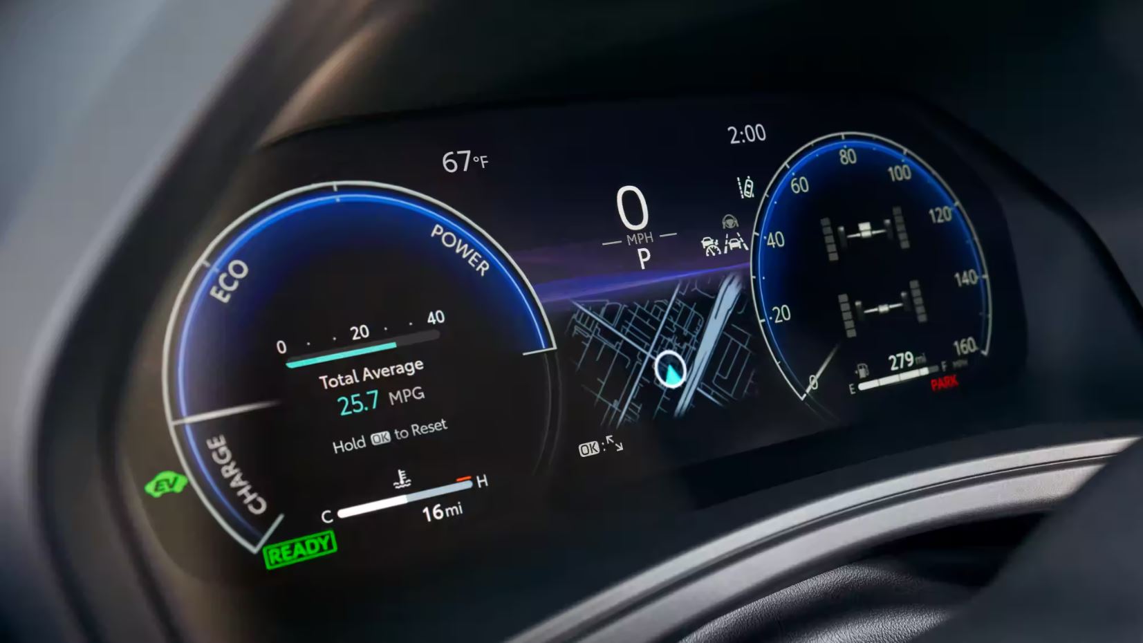 2024 Toyota Grand Highlander Hybrid Information Cluster