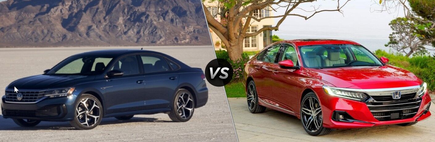 2021 VW Passat next to 2021 Honda Accord