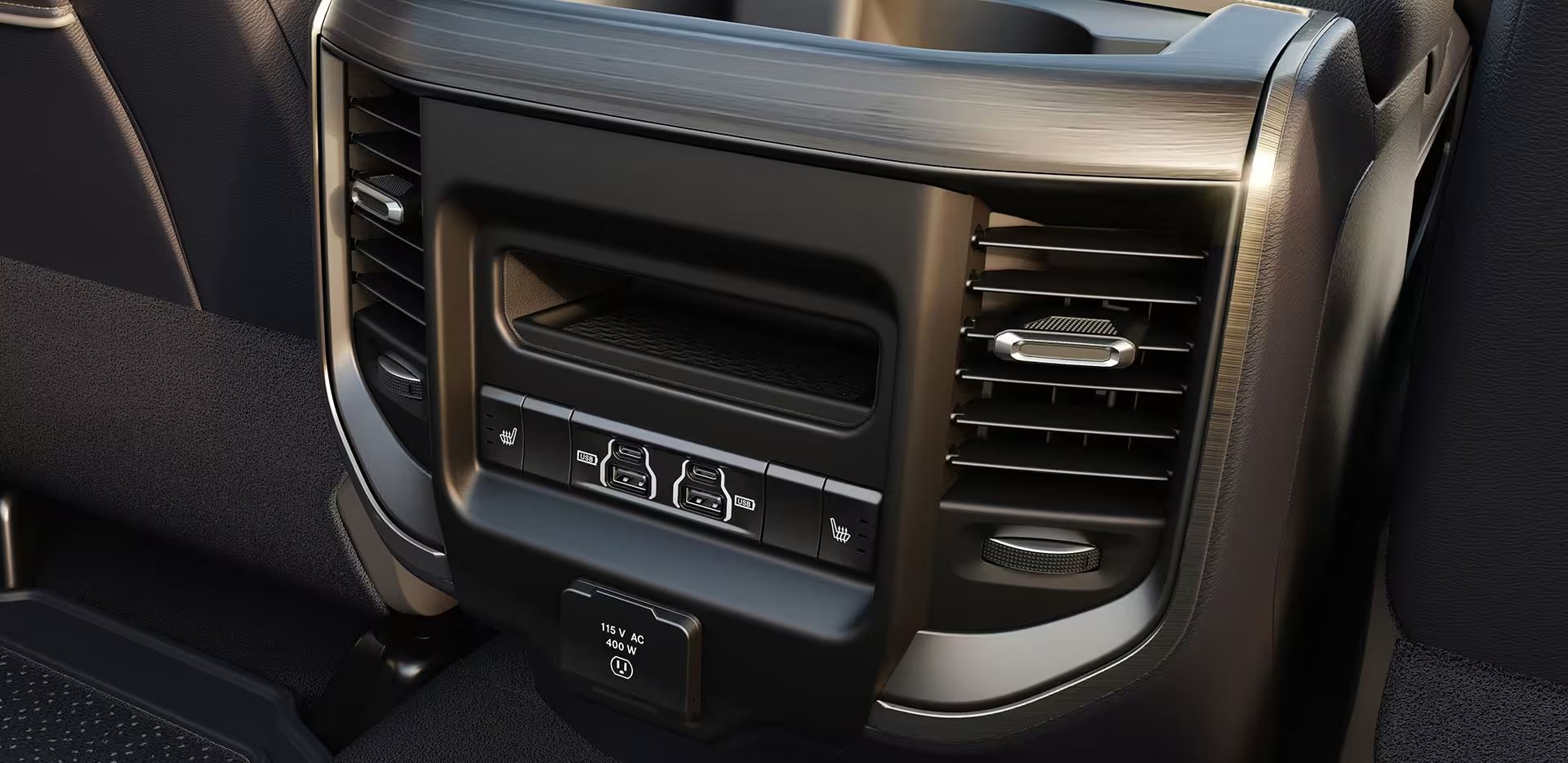 2024 Ram 2500 Rear USB Outlets