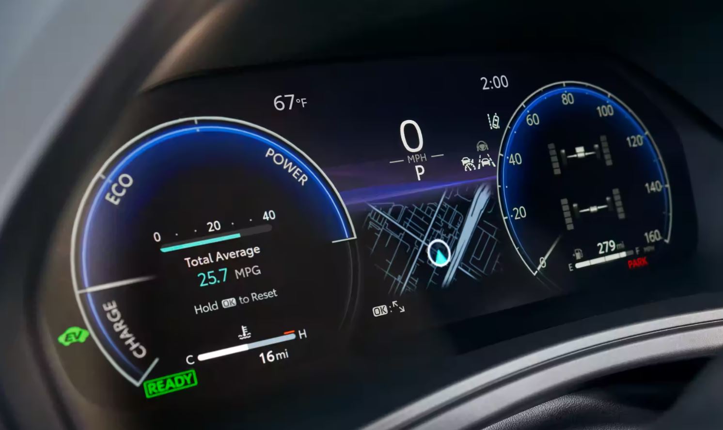 2024 Toyota Grand Highlander Hybrid MAX Platinum Information Cluster