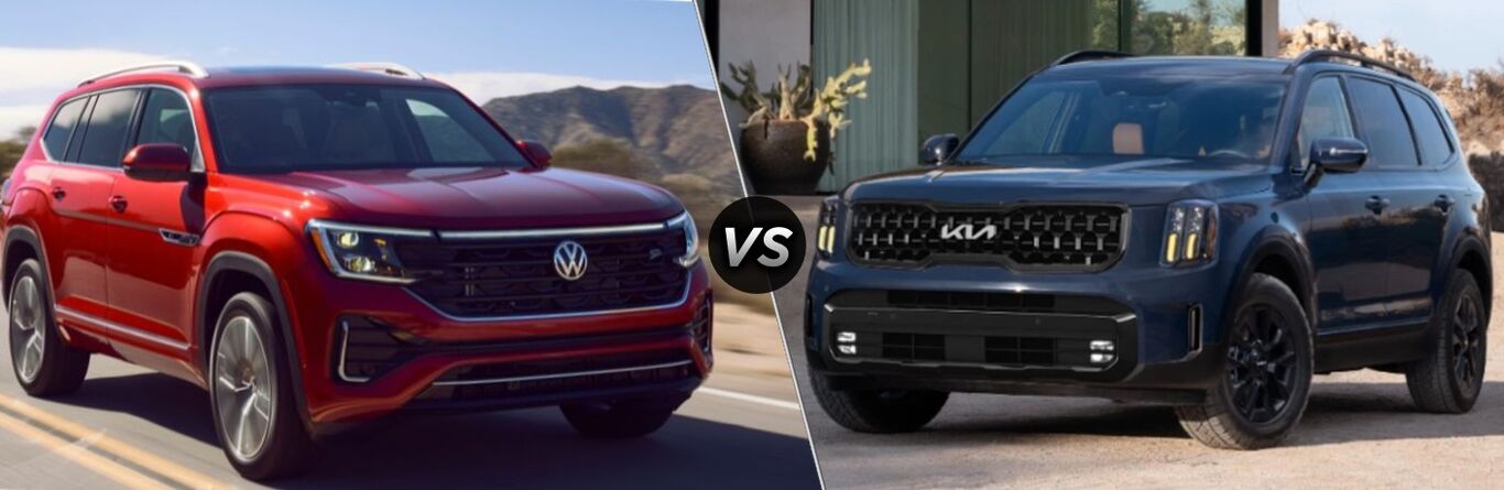 A comparison between the 2024 Volkswagen Atlas and the 2024 Kia Telluride