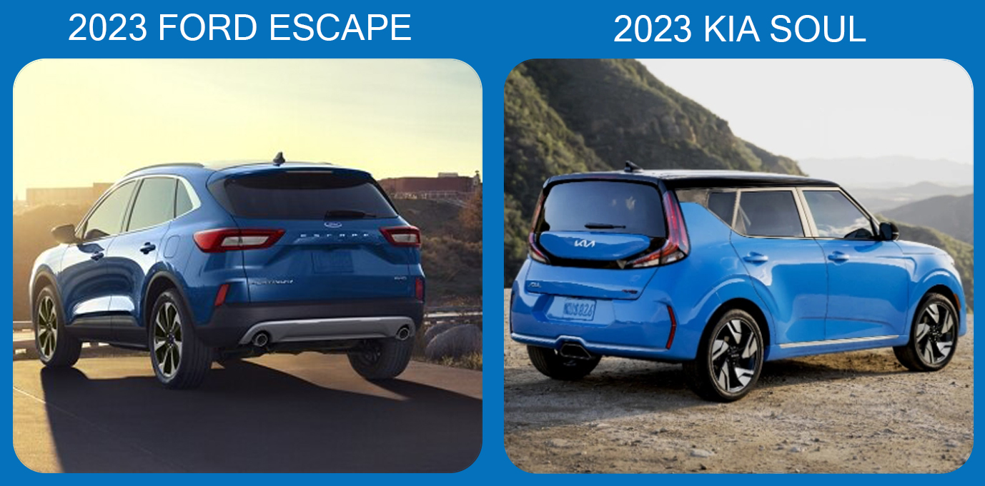 2023 ford escape vs. 2023 kia soul