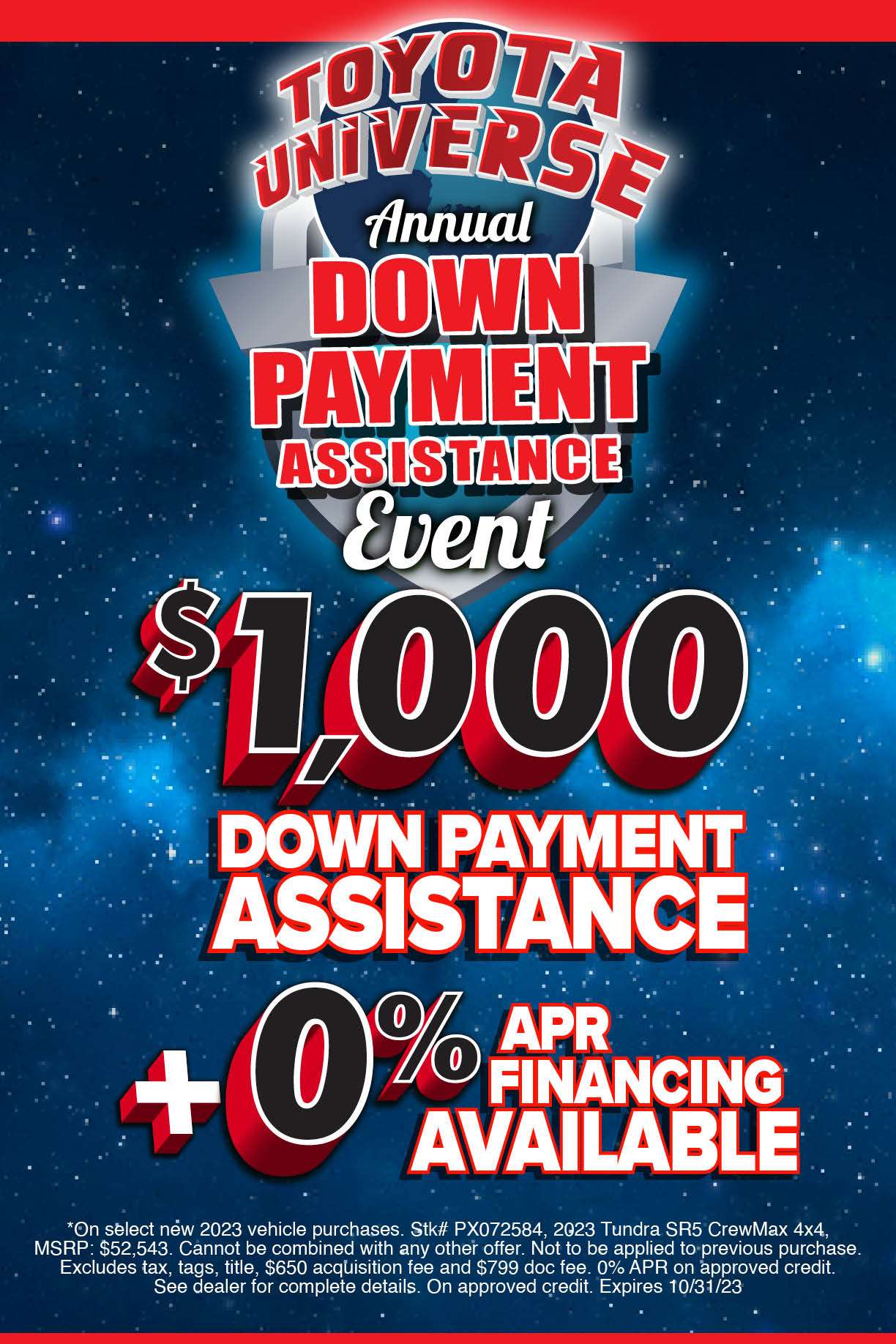 Annual Down Payment Assistance - Toyota Universe