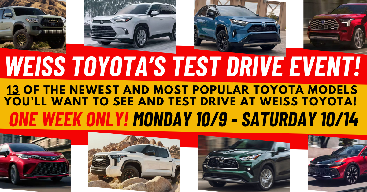 TEST DRIVE EVENT - Weiss Toyota Of South County