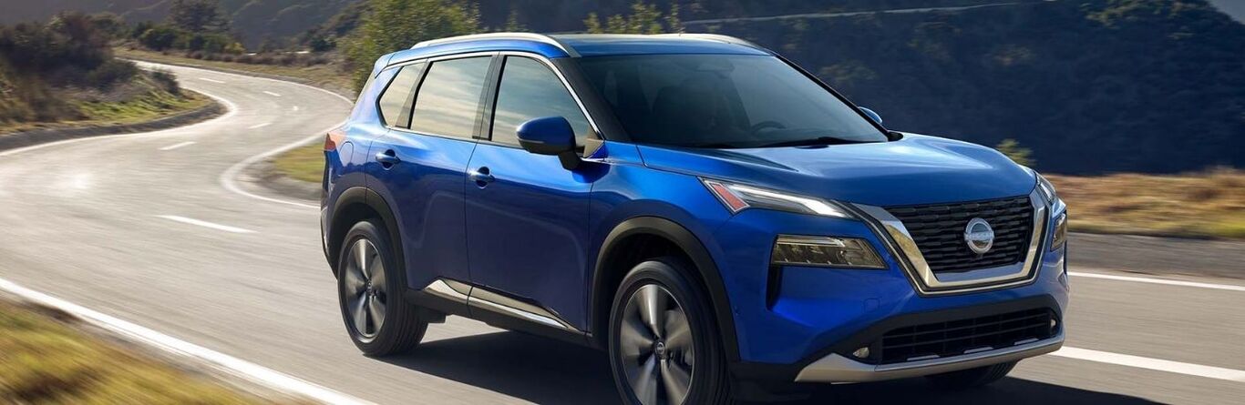 View of the 2022 Nissan Rogue on the road