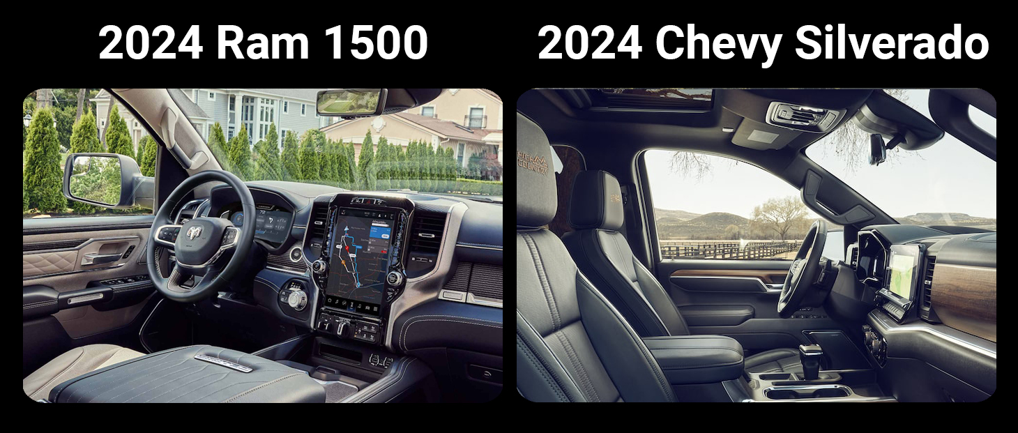 2024 ram 1500  vs. the 2024 chevrolet silverado
