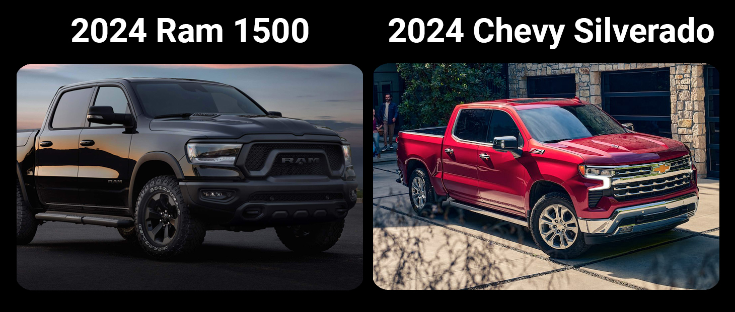 2024 ram 1500  vs. the 2024 chevrolet silverado