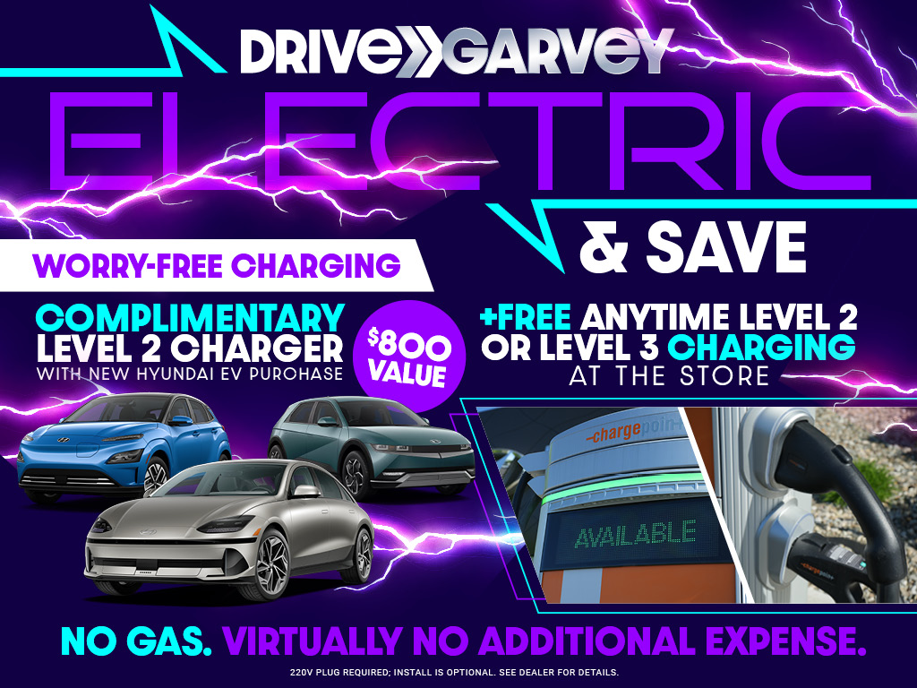 Electric Cars For Sale at Garvey Hyundai Kona EV and Ioniq Electric