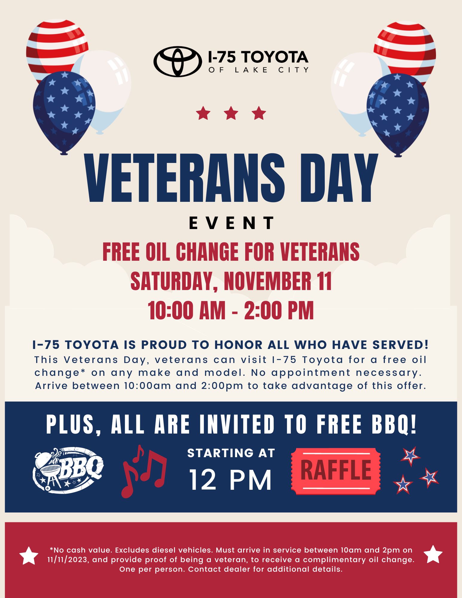 Veterans Day Event I75 Toyota of Lake City