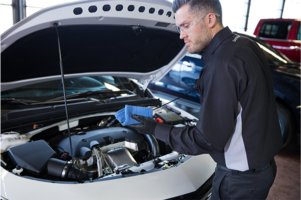 Mechanic working on a vehicle