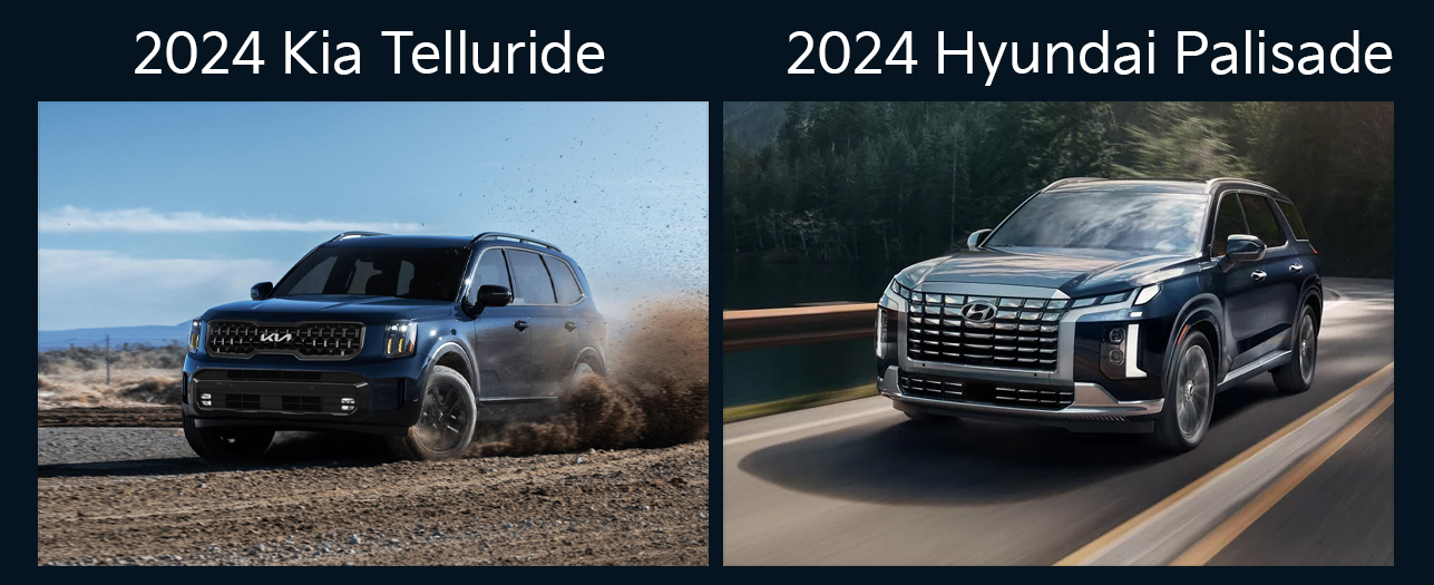 2024 kia telluride vs. 2024 hyundai palisade