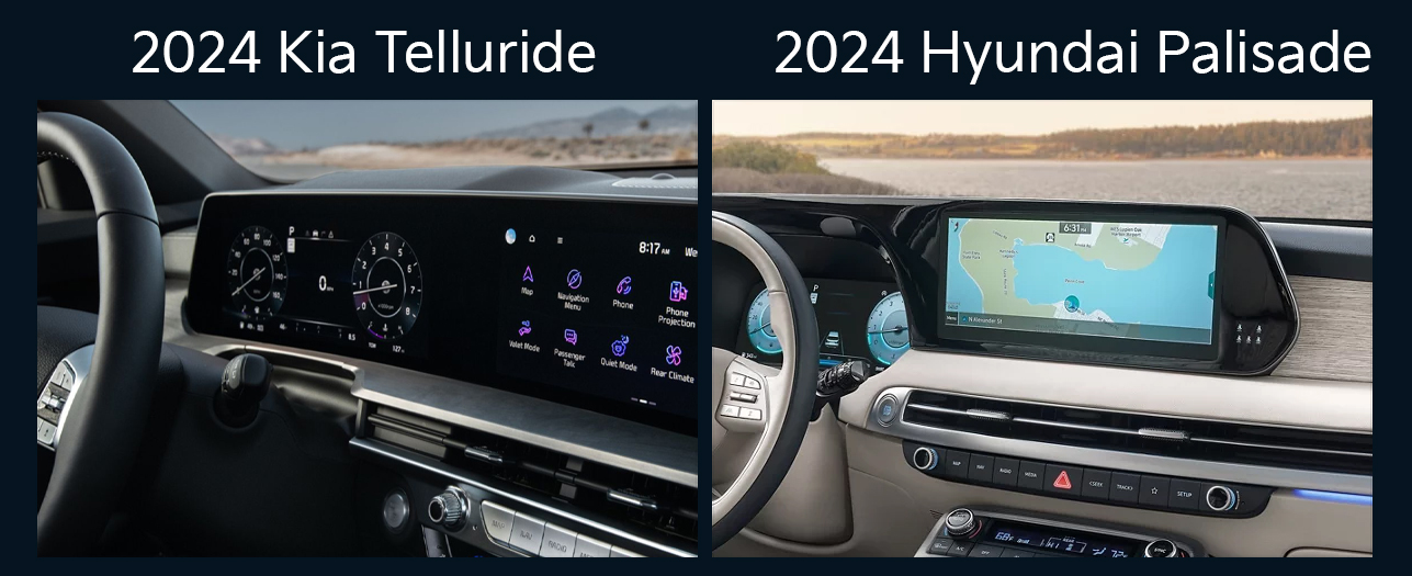 2024 kia telluride vs. 2024 hyundai palisade