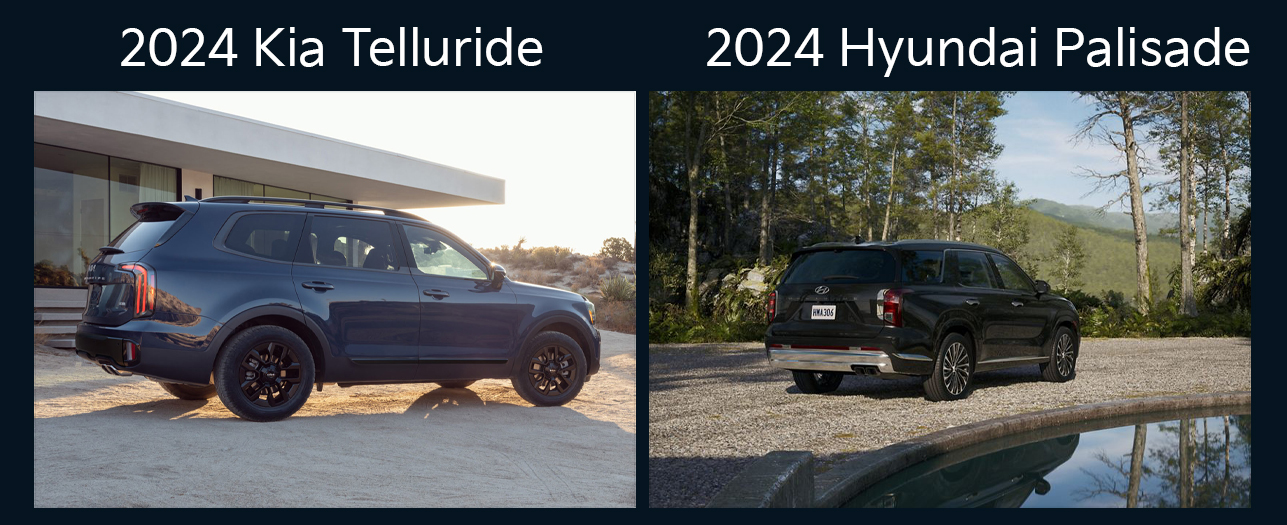 2024 kia telluride vs. 2024 hyundai palisade