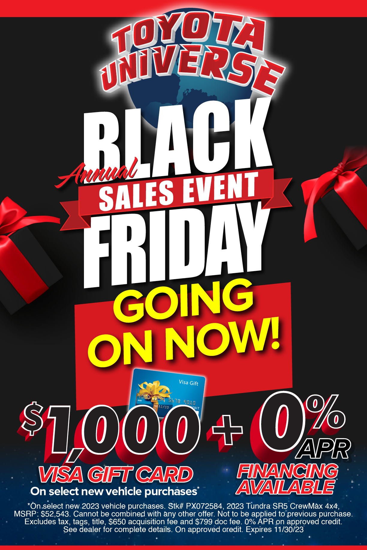 Black Friday Sales Event - Toyota Universe