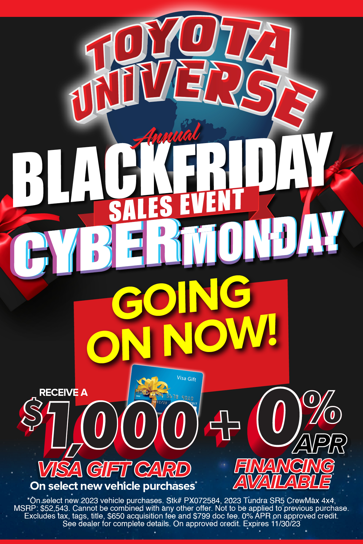 Black Friday Cyber Monday Sales Event - Toyota Universe