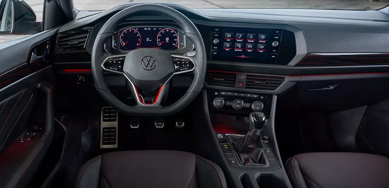 2024 Volkswagen Jetta GLI Steering Wheel and Infotainment System
