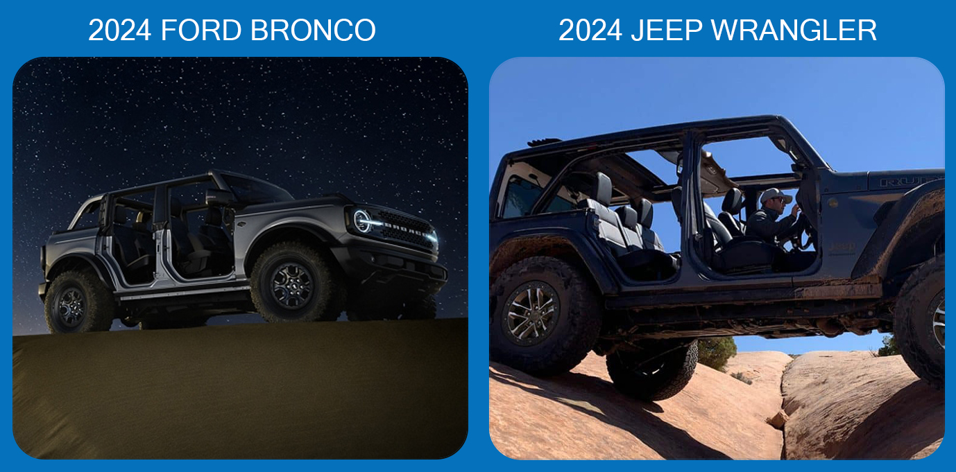 2024 Ford Bronco Vs. 2024 Jeep Wrangler 