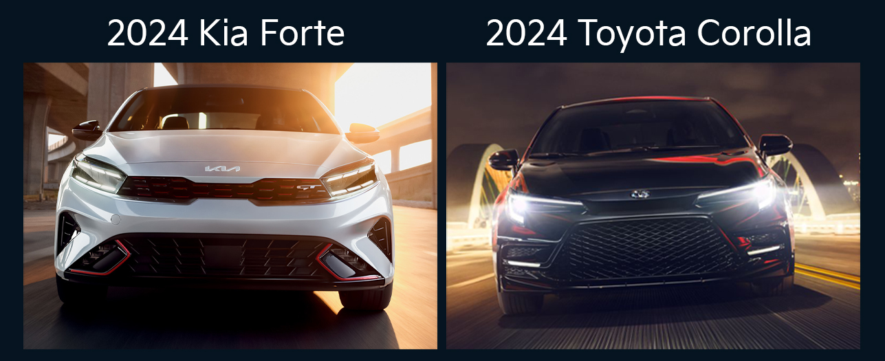 Full Comparison of the 2024 Kia Forte and the 2024 Toyota Corolla Evergreen Kia