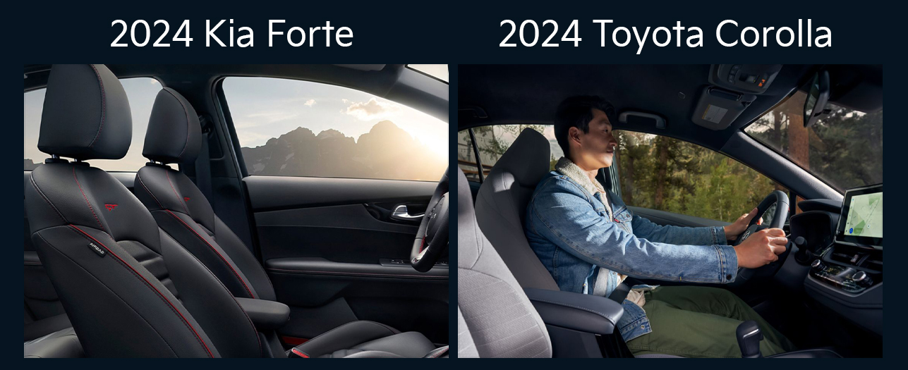 Full Comparison of the 2024 Kia Forte and the 2024 Toyota Corolla Evergreen Kia